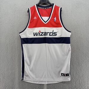 Washington Wizards Jersey Mens XL Length +2‎ White Home Adidas Blank Distressed